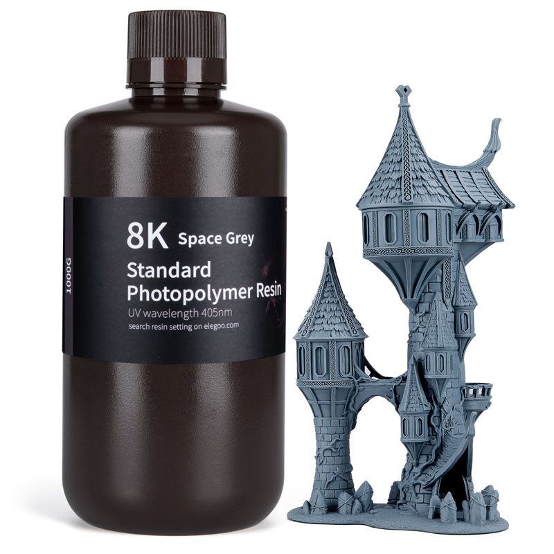 ELEGOO Standard Resin 8K Space Grey, 1 kg